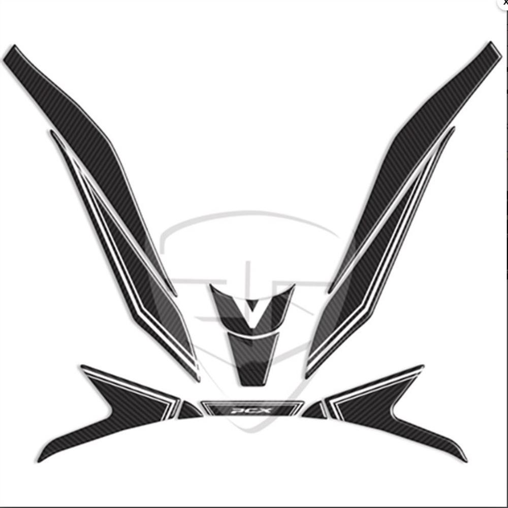 Honda Pcx 125 2021 Karbon Desen Beyaz Far Üstü Sticker Koruma Pad