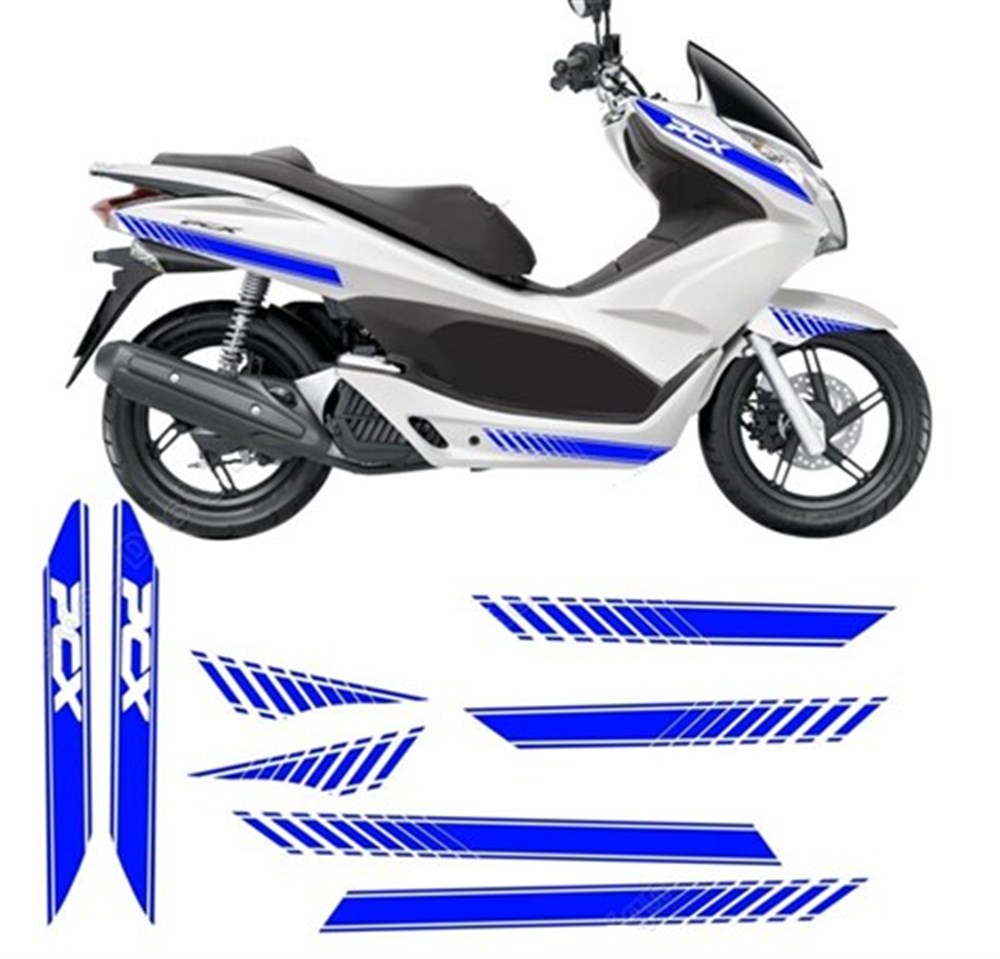 PCX STİCKER SETİ KOMPLE REFLEKTÖRLÜ MAVİ