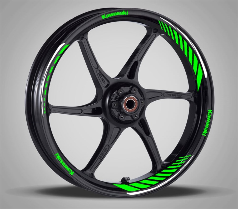 Kawasaki Beyaz Yeşil Jant Şerit Takımı