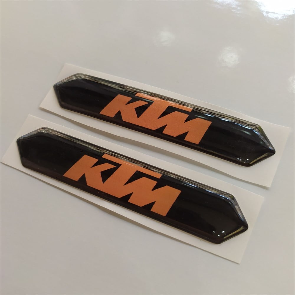 KTM Logolu 3D Sticker 2 Adet