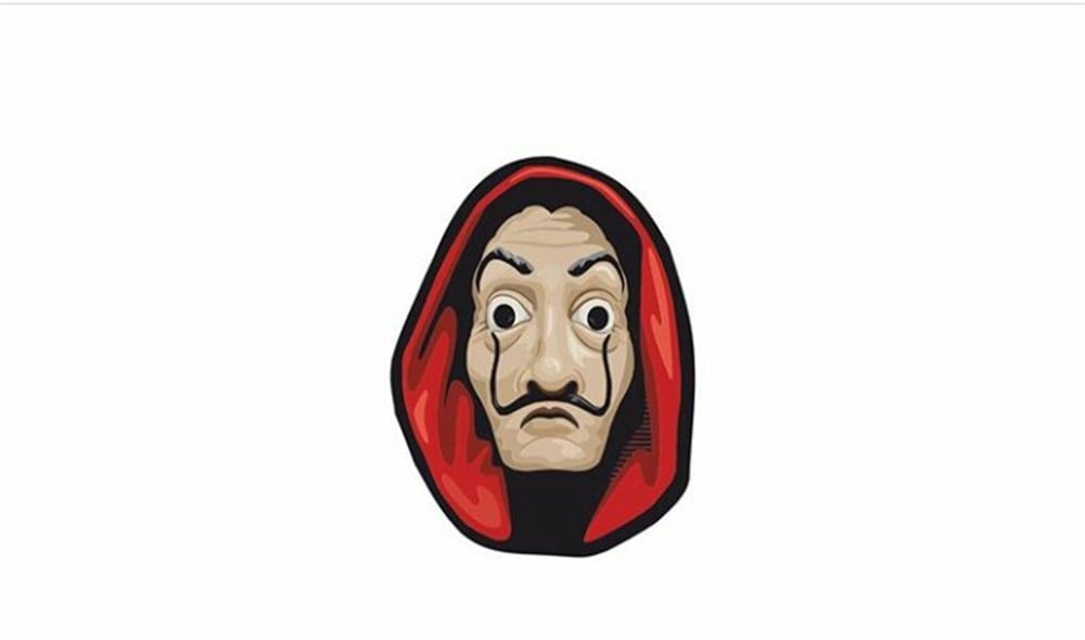 La casa de papel kafası Sticker - Ücretsiz Kargo 15cm