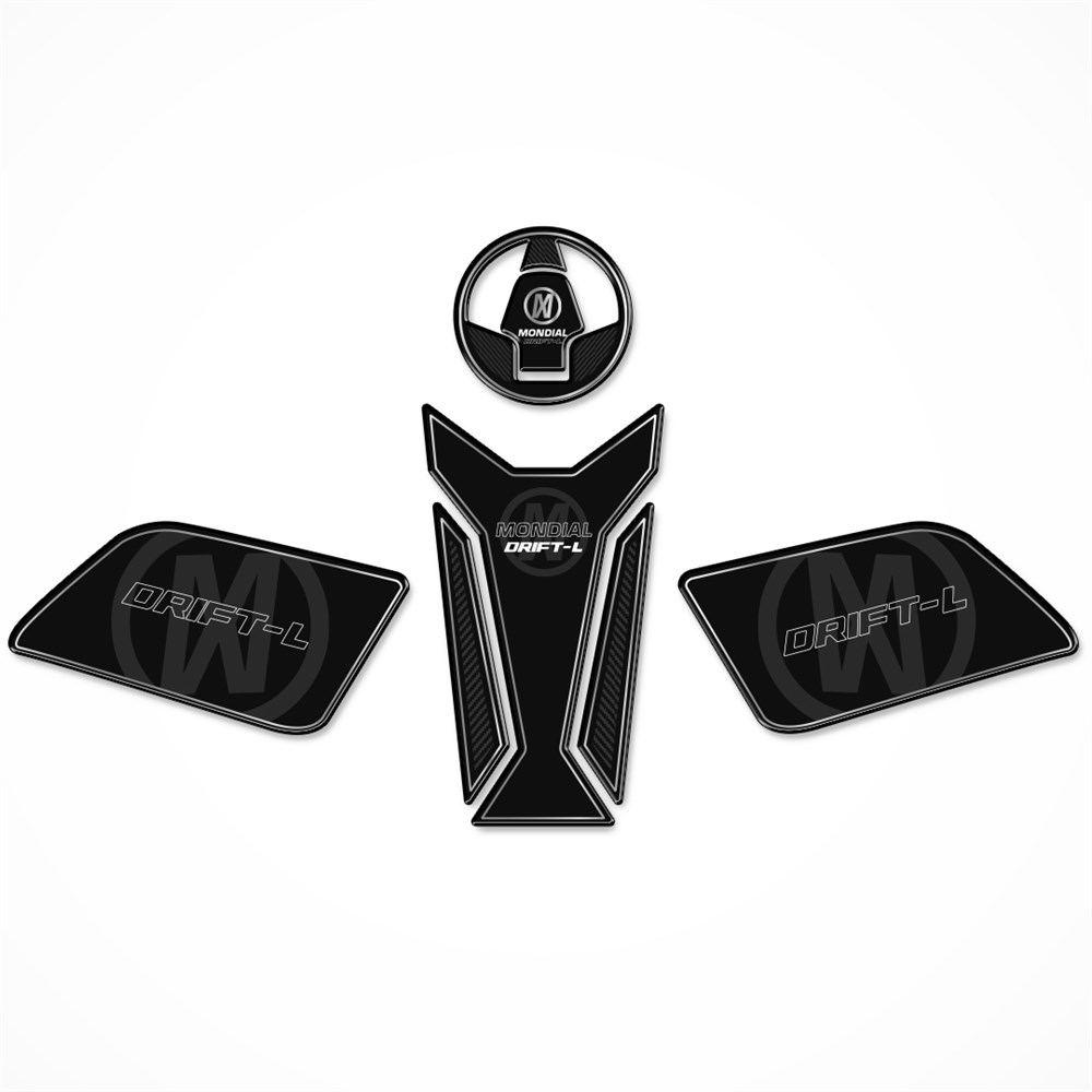 Mondial Drift L Tank Pad Set Siyah-gümüş tasarım