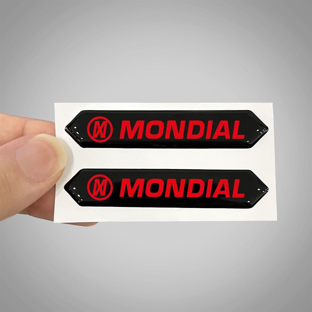 Mondial Kırmızı 3D Arma Sticker Yapıştırma 2 Adet