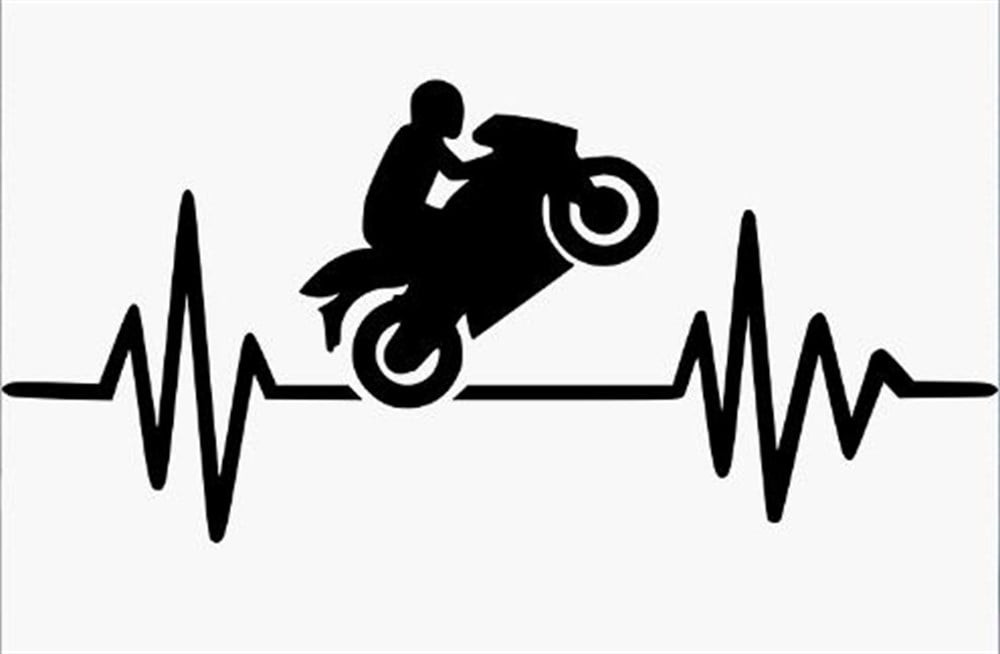 Motorcu Kalp Ritmi Sticker