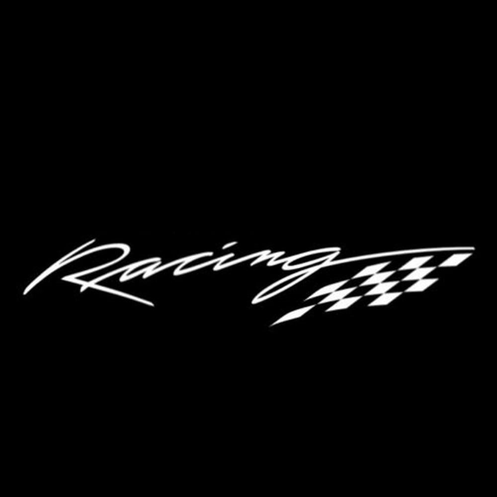 Racing Oto Sticker Beyaz