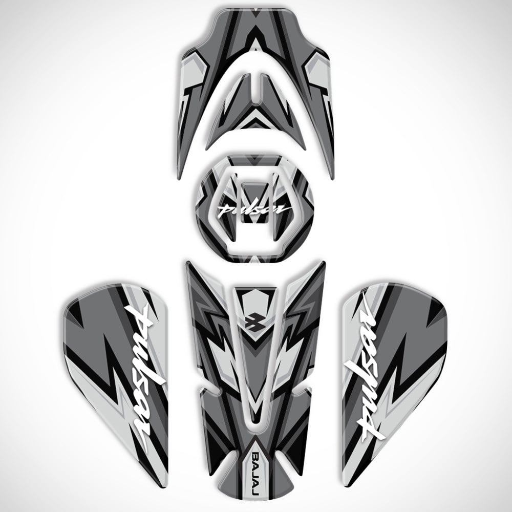 Redline Grafik Bajaj Pulsar Tank Pad Set 5'li Gri