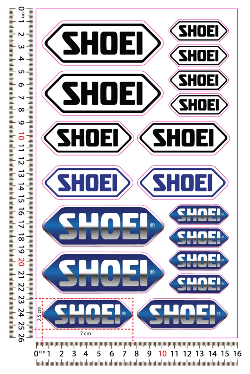 SHOEI KASK Sticker Set