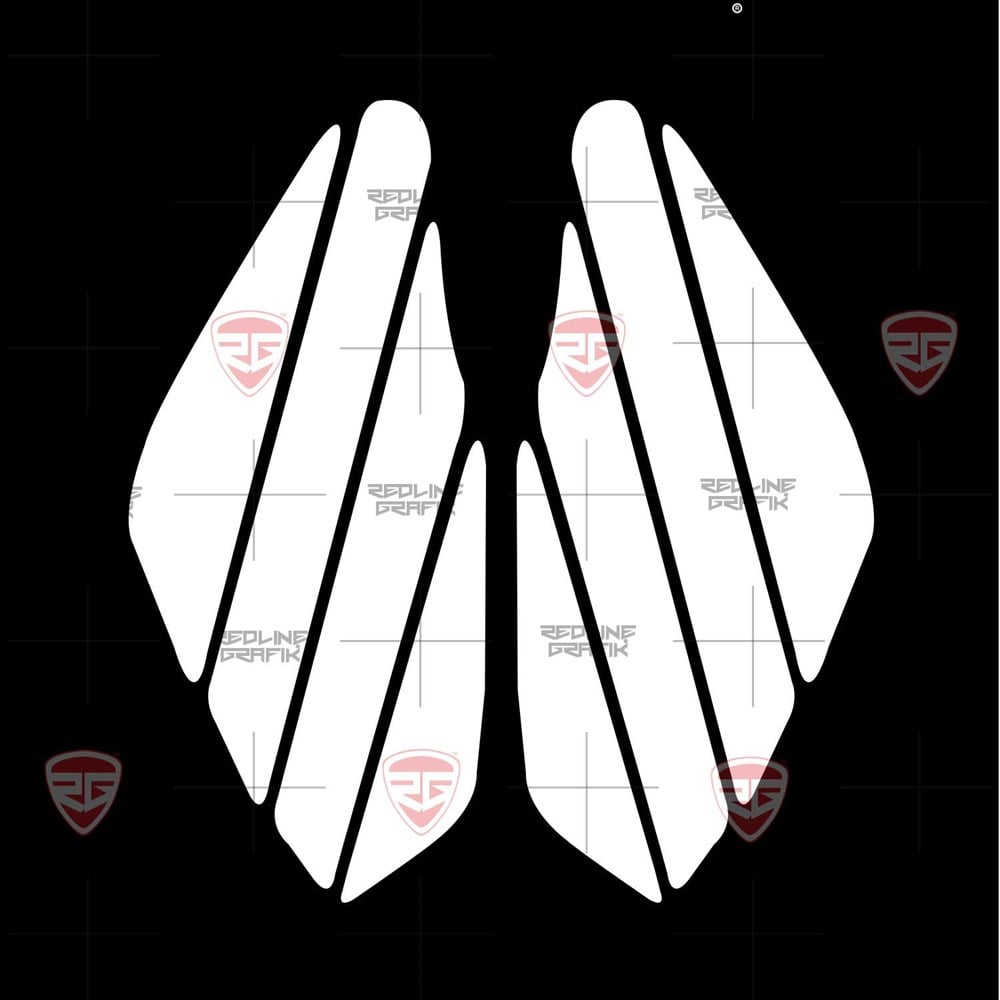 Stripe Beyaz Depo Yan Pad Universal  White Yan Pad Sticker Redline Grafk