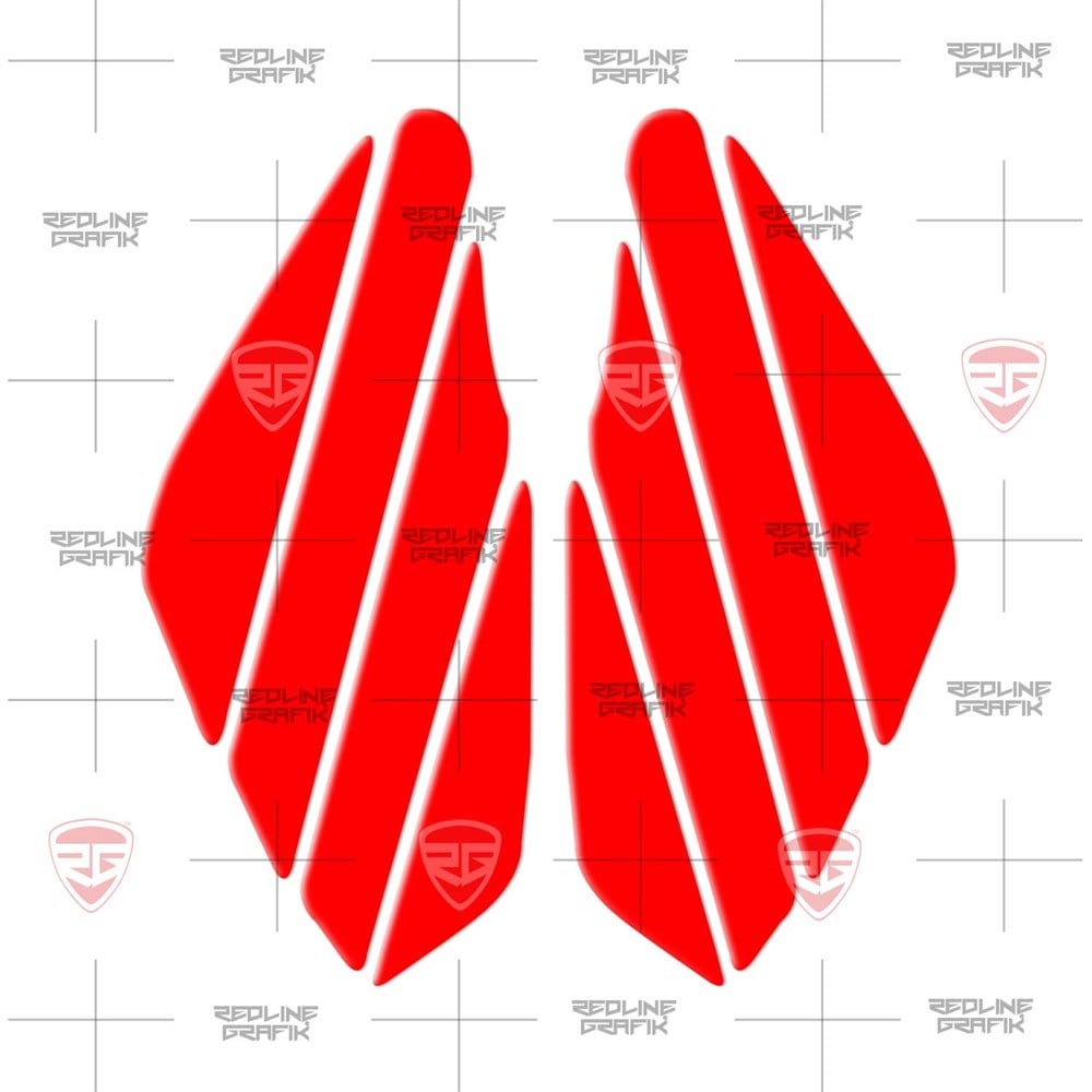 Stripe Kırmzıı Depo Yan Pad Universal  Red Yan Pad Knee Pad Sticker Redline Grafk