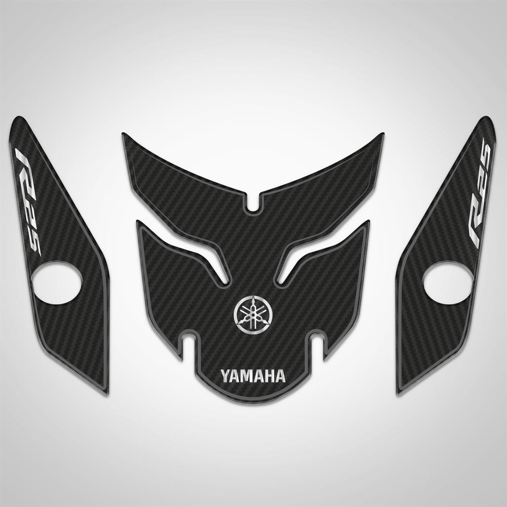 Yamaha R 25 Karbon desen Çamurluk Pad Set
