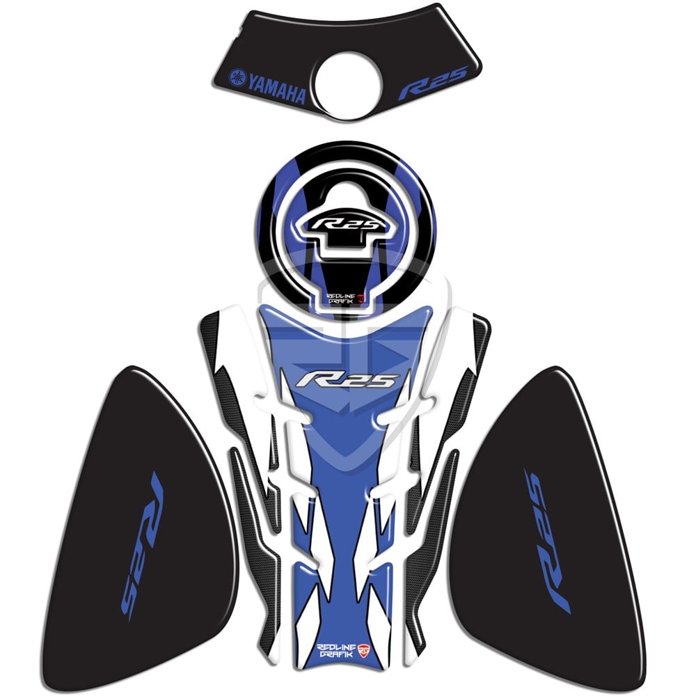 Yamaha R25 Eski Kasa Tank Pad Set Mavi