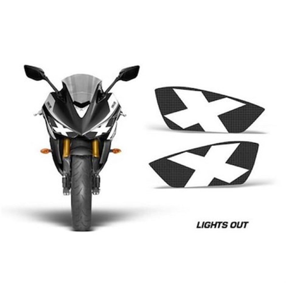 YAMAHA R25 Siyah Beyaz FAR STİCKER FAR İÇİ GÖZ STİCKER R25 STİCKER