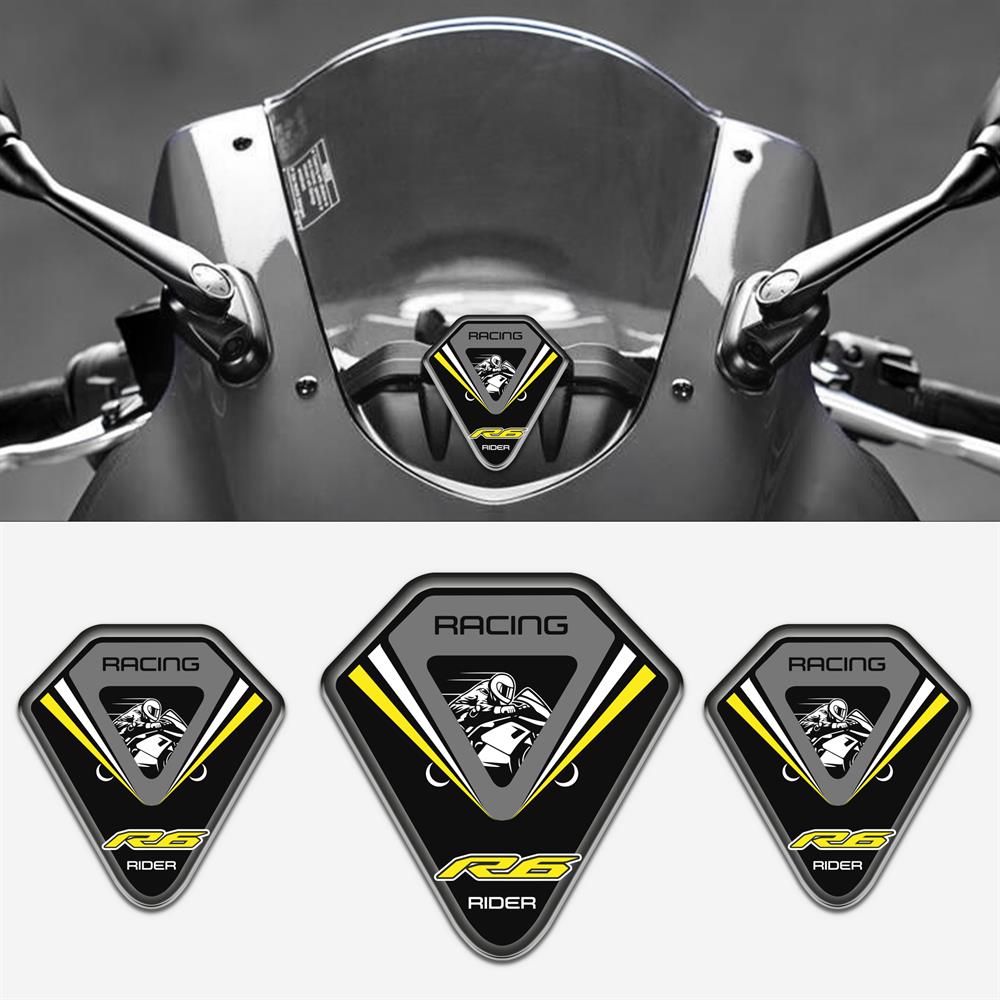 Yamaha R6 Üçlü Siyah Sarı 3D sticker 