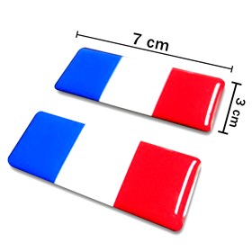 3D Fransa Bayrağı Damla Sticker