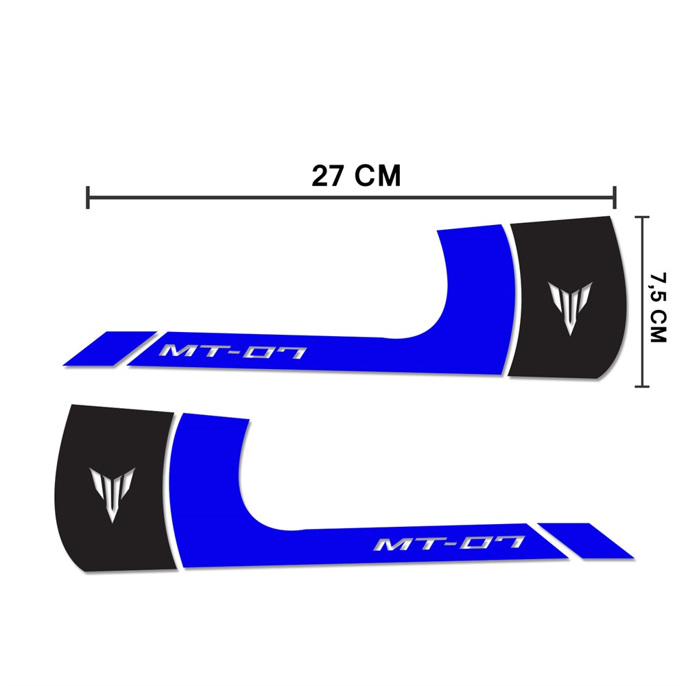  2014-2017 Yamaha MT07 Orjinal Depo Sticker Set Mavi