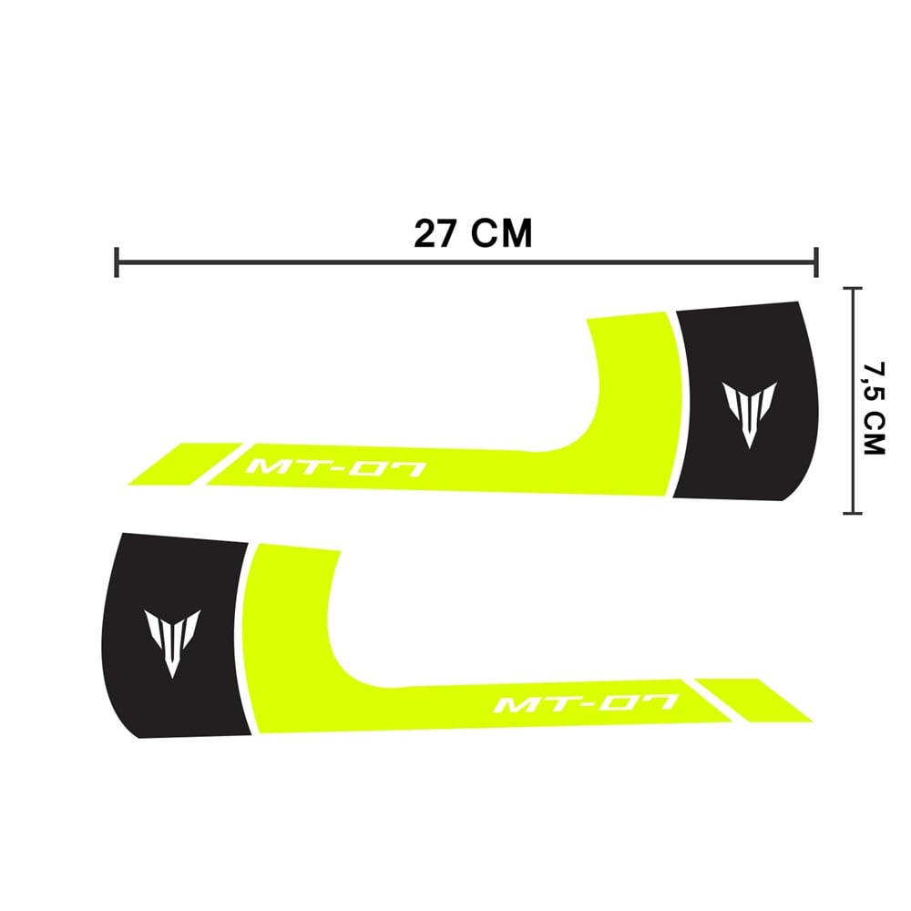  2014-2017 Yamaha MT07 Orjinal Depo Sticker Set Sarı
