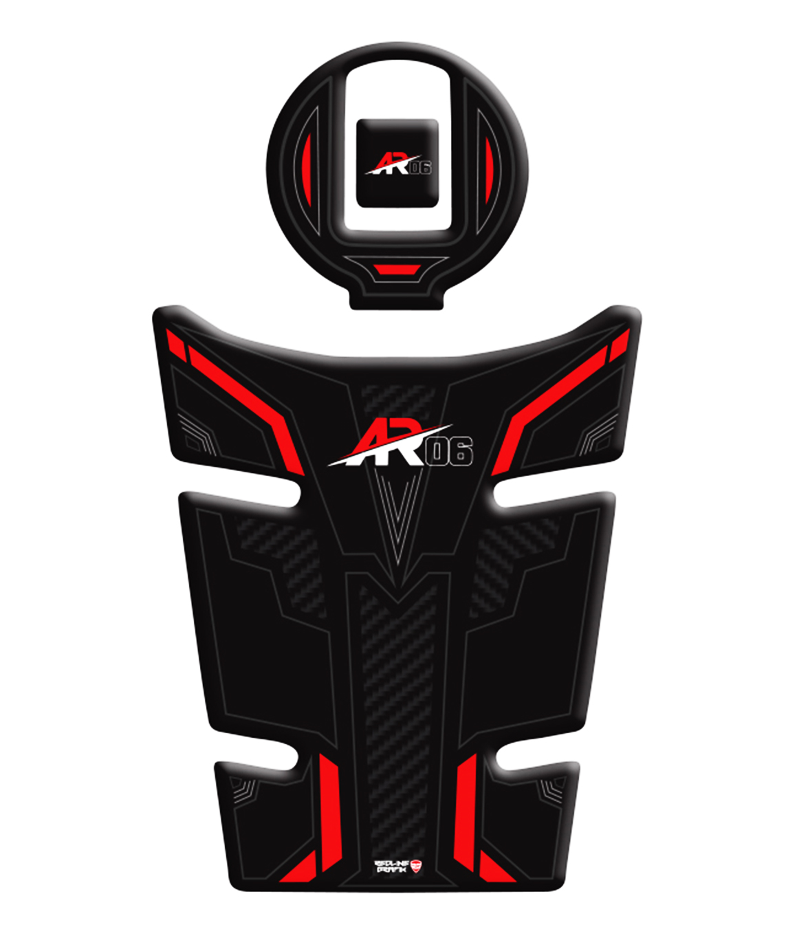 Arora AR-06 Kırmızı Tank Pad Depo Kapak Pad Redline Grafik