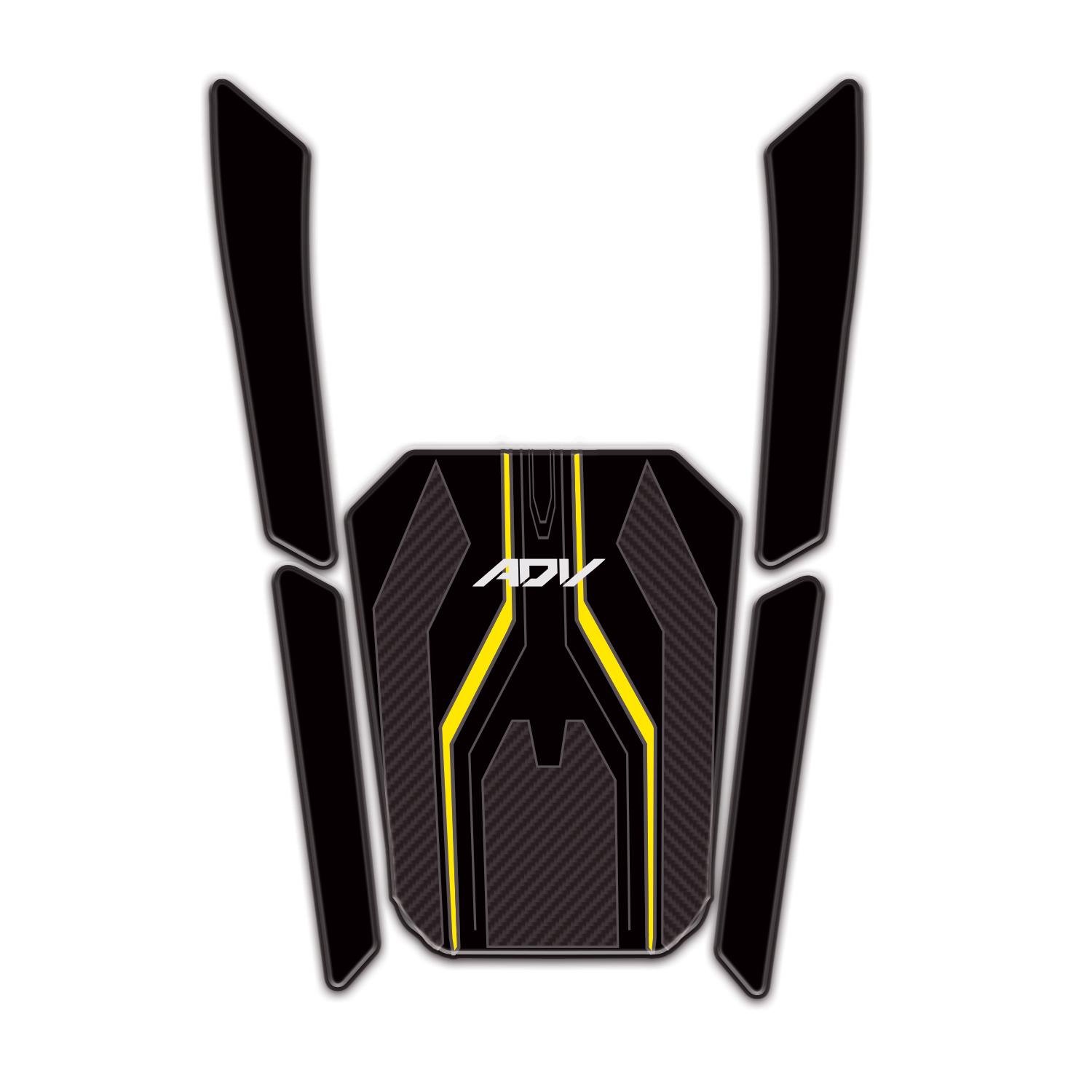 Redline Grafik Honda ADV 350 2023-2025 Uyumlu Sarı Siyah Tank Pad