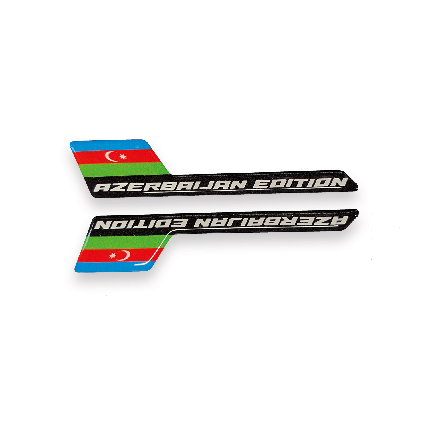 Azerbeycan Bayraklı Limited Edition Sticker Arma 2 Adet 3D Universal