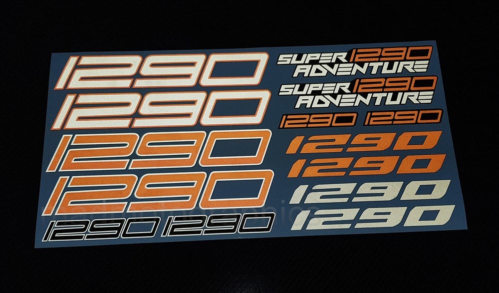 1290 Super Reflektifli Turuncu Adventure Sticker Set