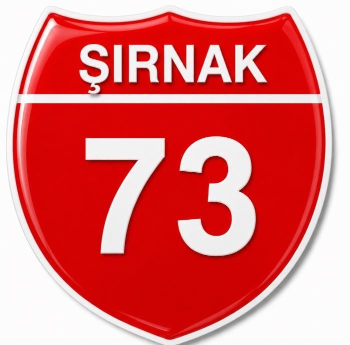 Redlinegrafik Şırnak 73plaka Kodlu 3D Kabartmalı Araç 1 Adet Sticker Etiket kırmızı beyaz Renk