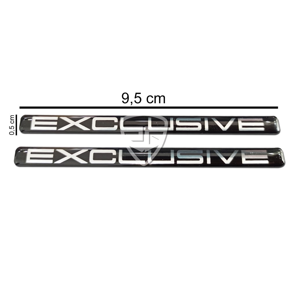 2 ADET 96mm x 7mm Gümüş exclusive 3D sticker