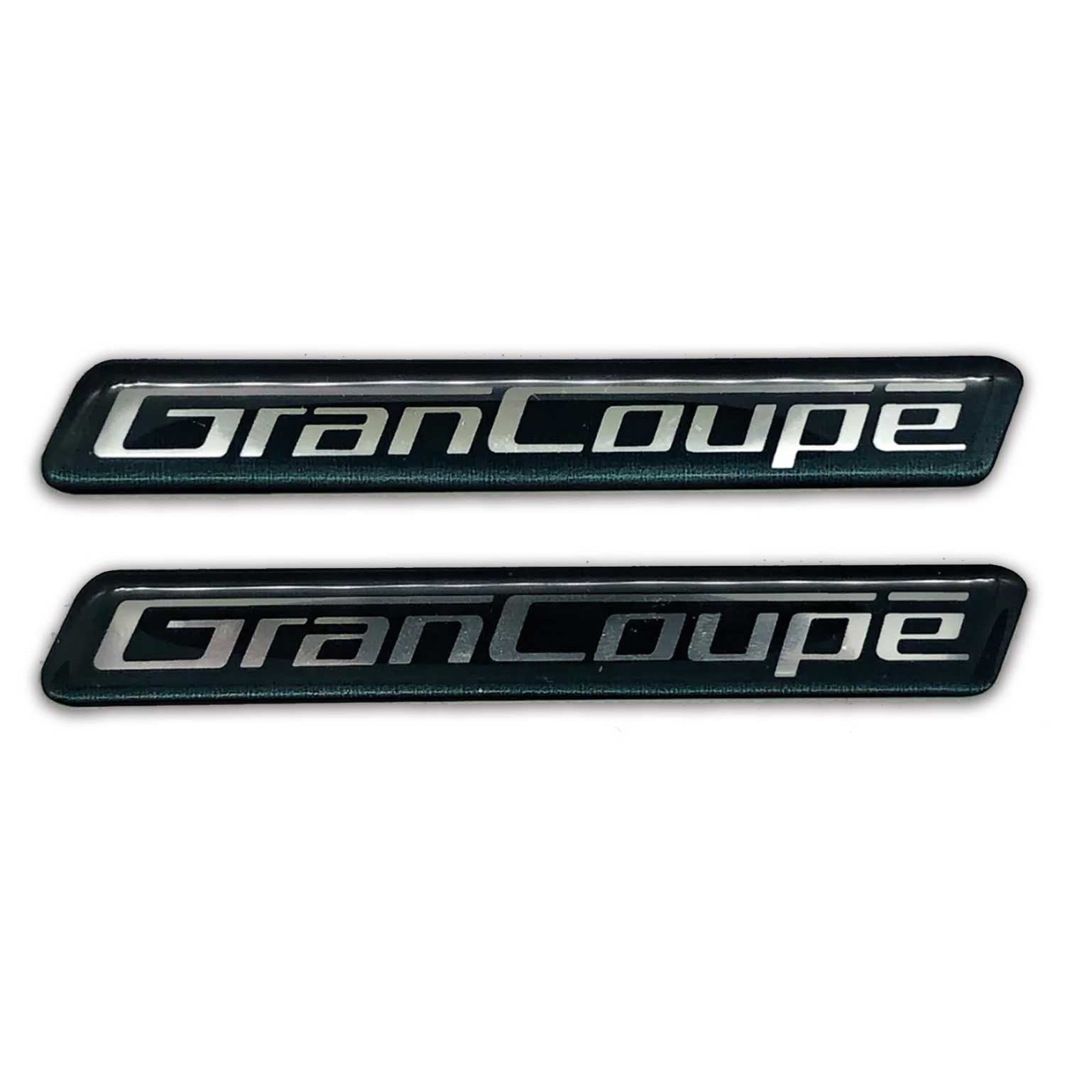 Graund Coupe Yazılı Gümüş Siyah 3D 2 Adet Sticker Redlinegrafik