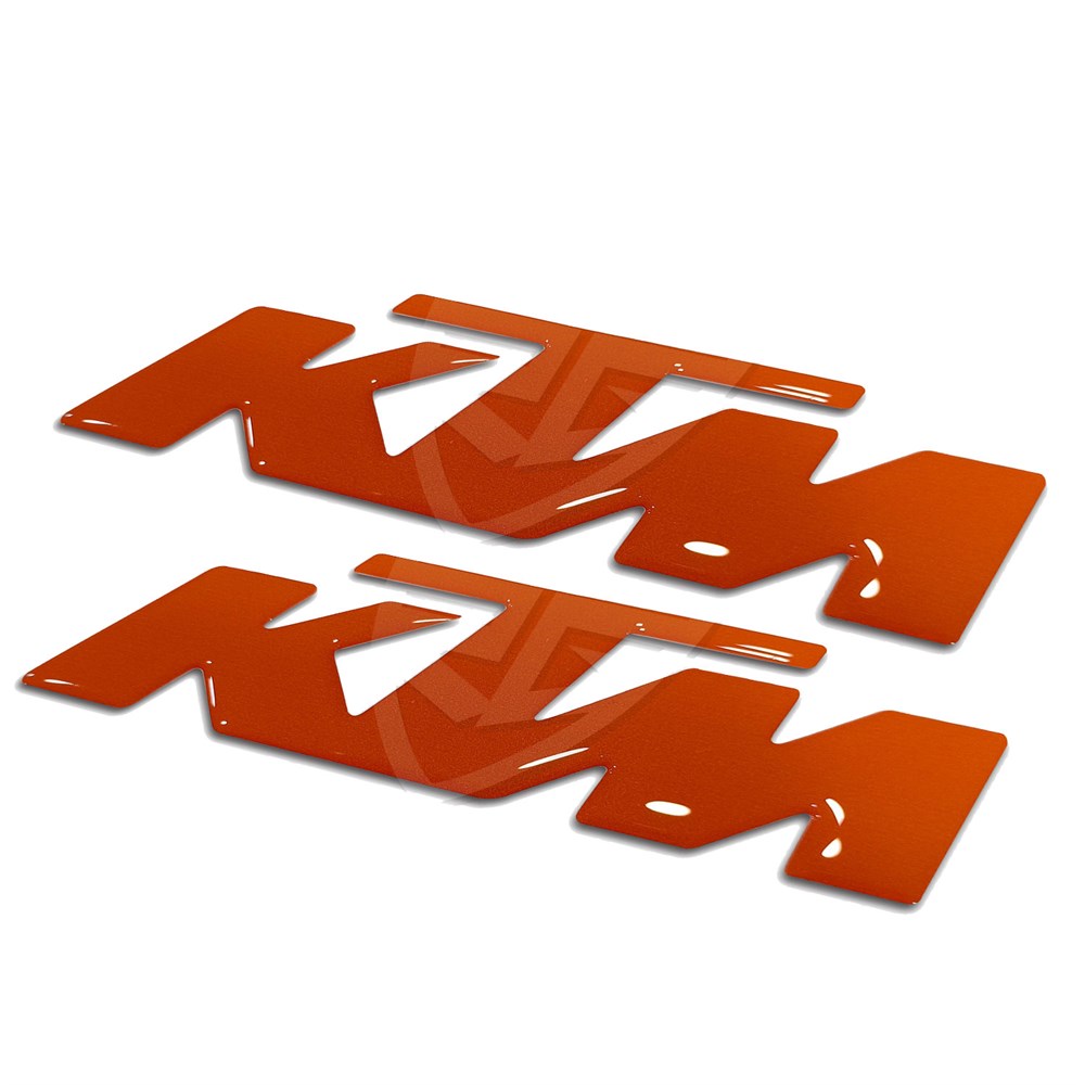2'li KTM 3D Damla Sticker Turuncu