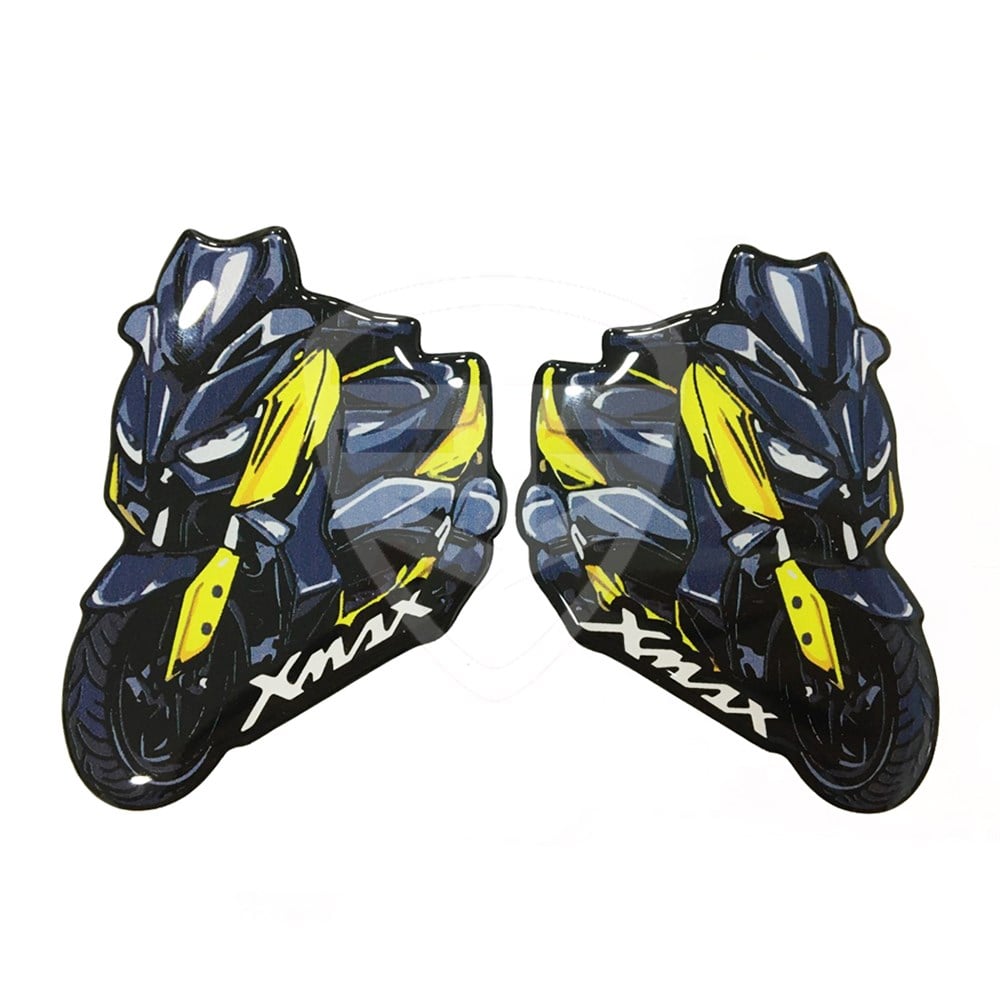 2'li Xmax 3D Damla Sticker Sarı