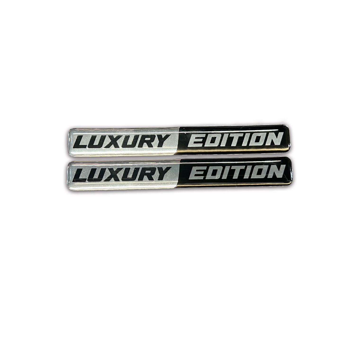 Luxury Edition Gümüş Siyah 3D Kabartmalı Sticker 2 Adet Redlinegrafik