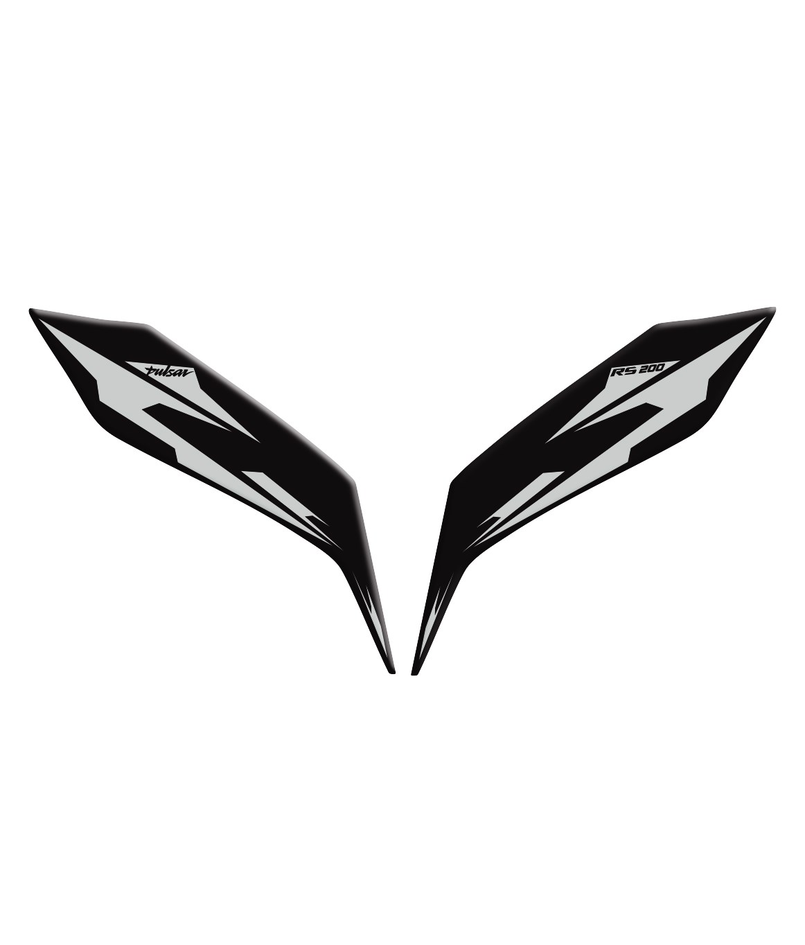 Bajaj Pulsar RS 200 New Design Siyah Gri Far Kaş Pad Redline Grafik