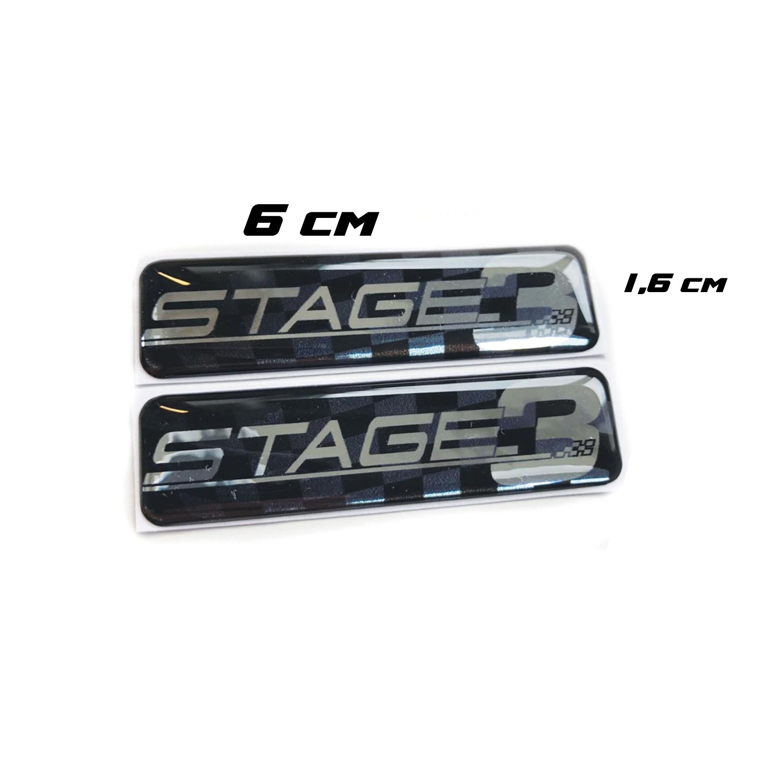 Universal Stage 3 Motor Engine Tuning Gümüş 3D 2 Adet Sticker Redlinegrafik