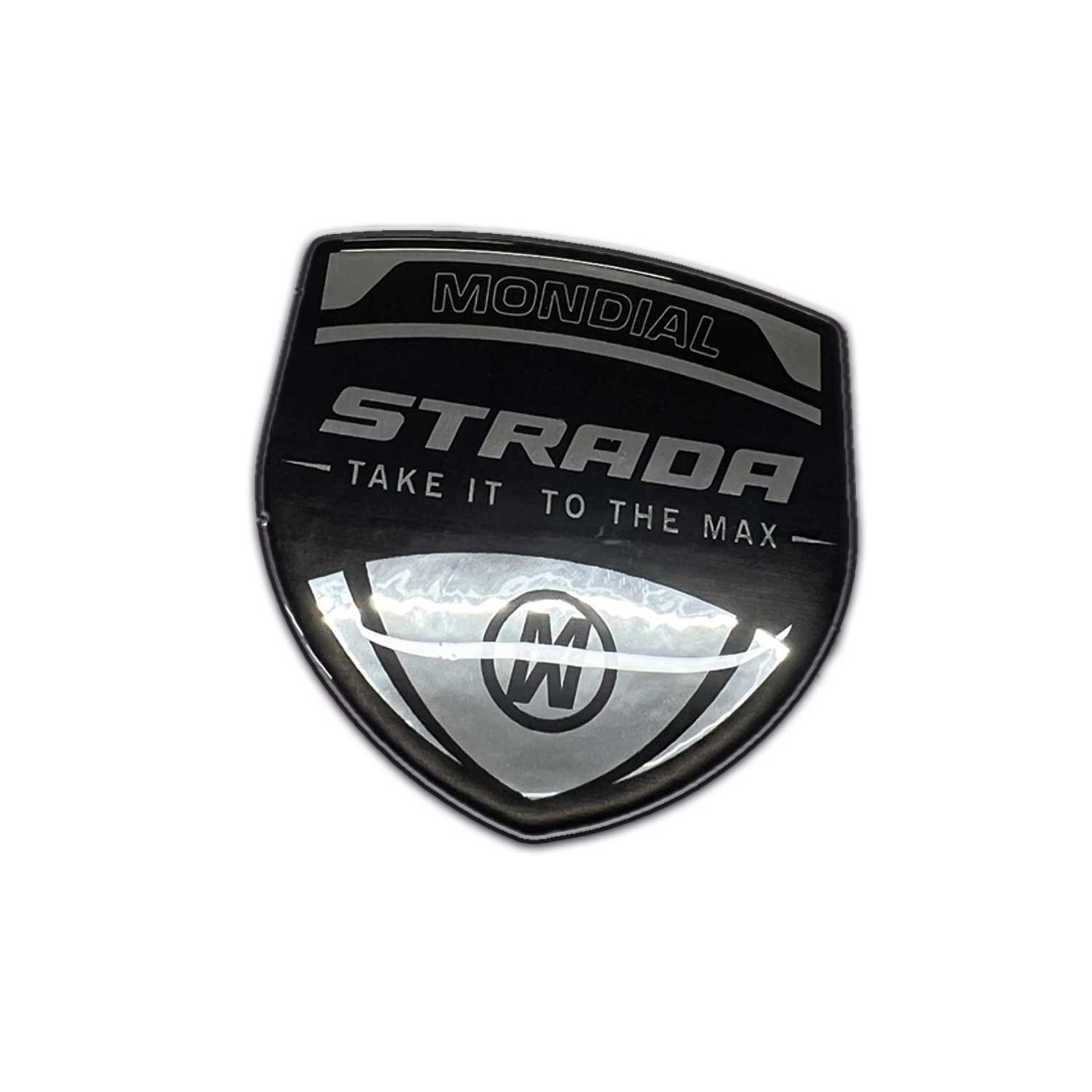 Redlinegrafik Mondial Strada Yazılı 3D Gümüş Arma Sticker