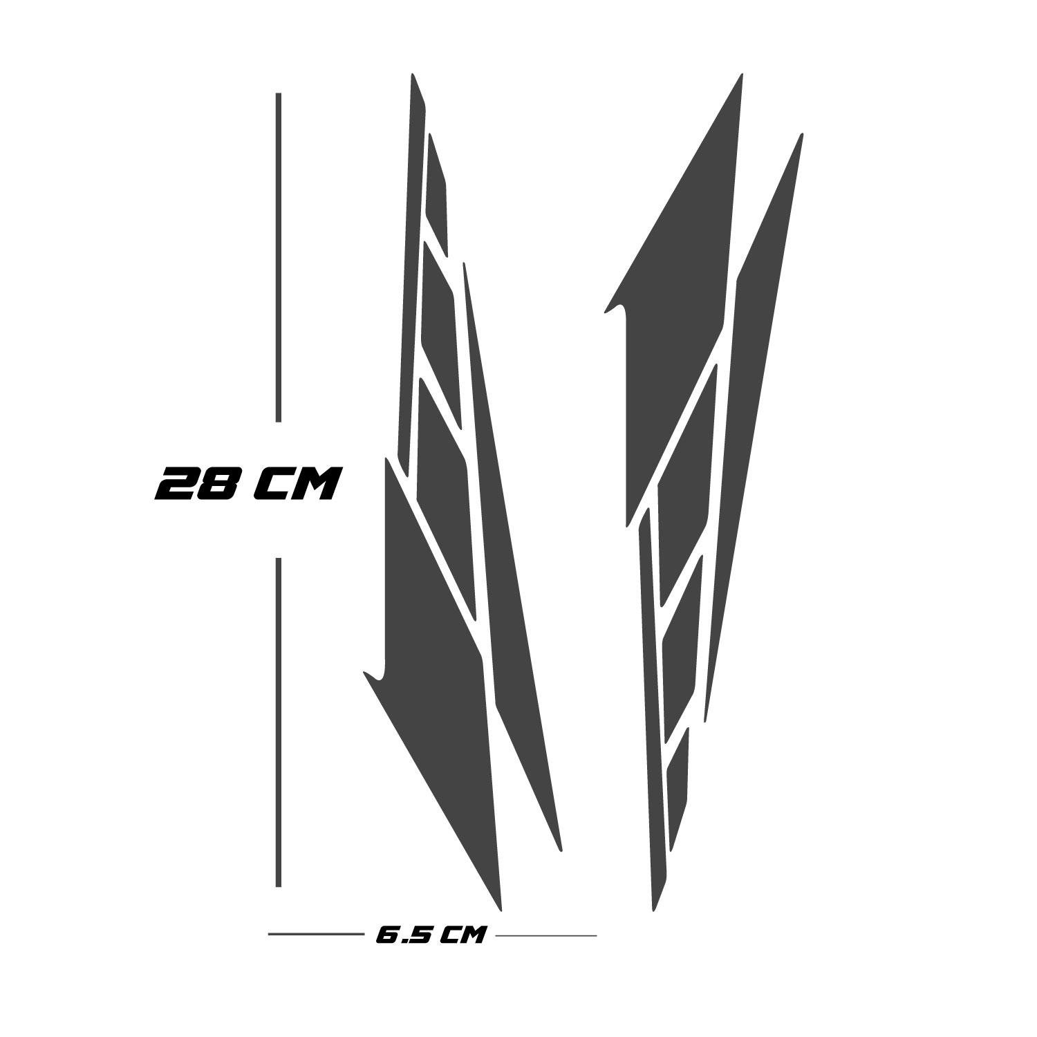 Motosiklet Universal 2 Adet Sticker Parlak Siyah Xmax Nmax Pcx Forza Adv350 RKS Sym	