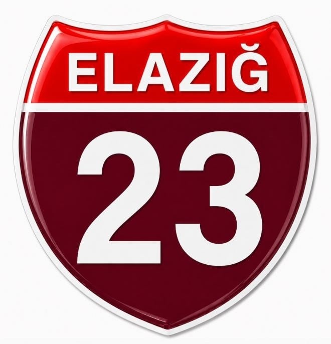 Redlinegrafik Elazığ 23Plaka Kodlu 3D Kabartmalı Araç 1 Adet Sticker Etiket bordo beyaz Renk