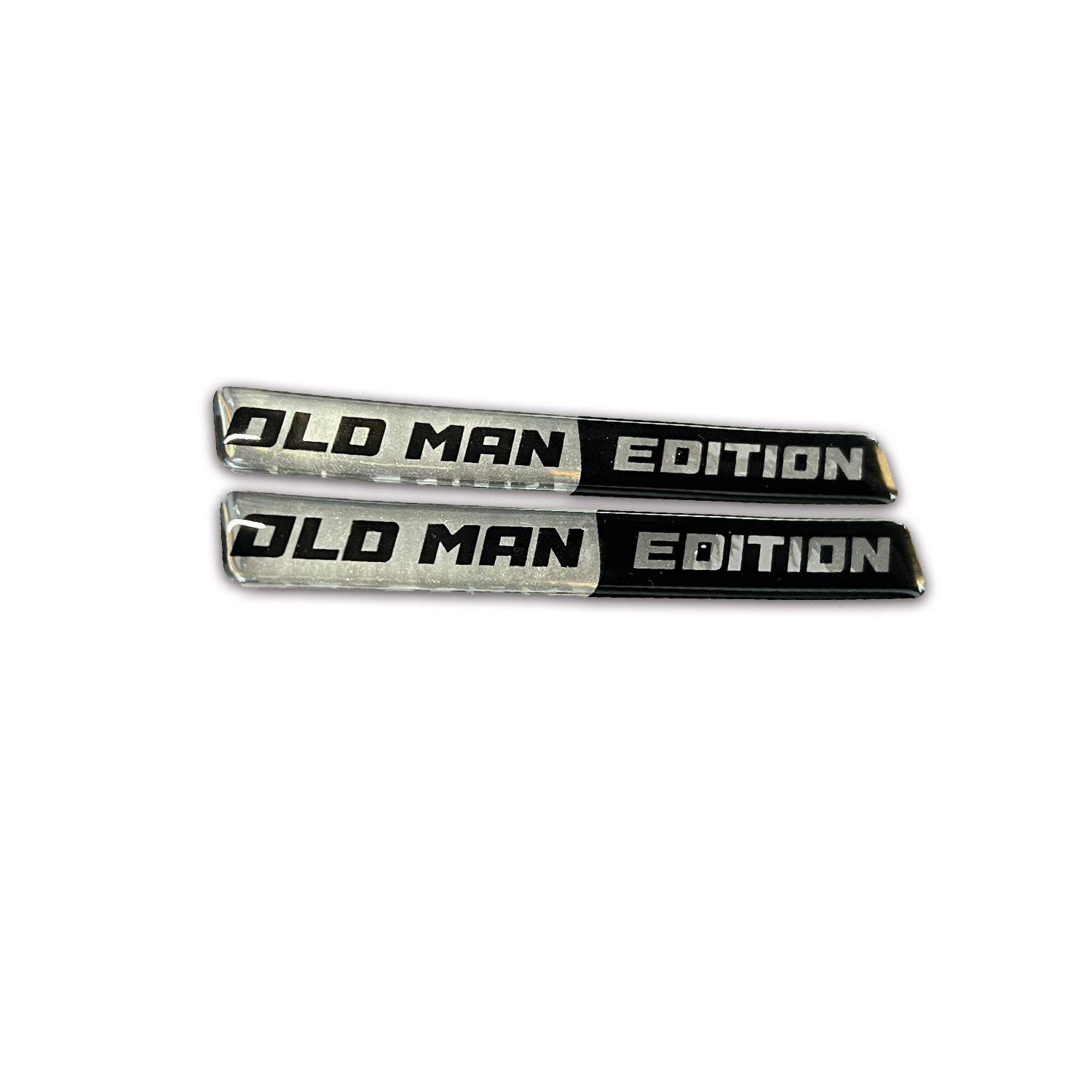 Oldman Edition Gümüş Siyah 3D Kabartmalı Sticker 2 Adet Redlinegrafik