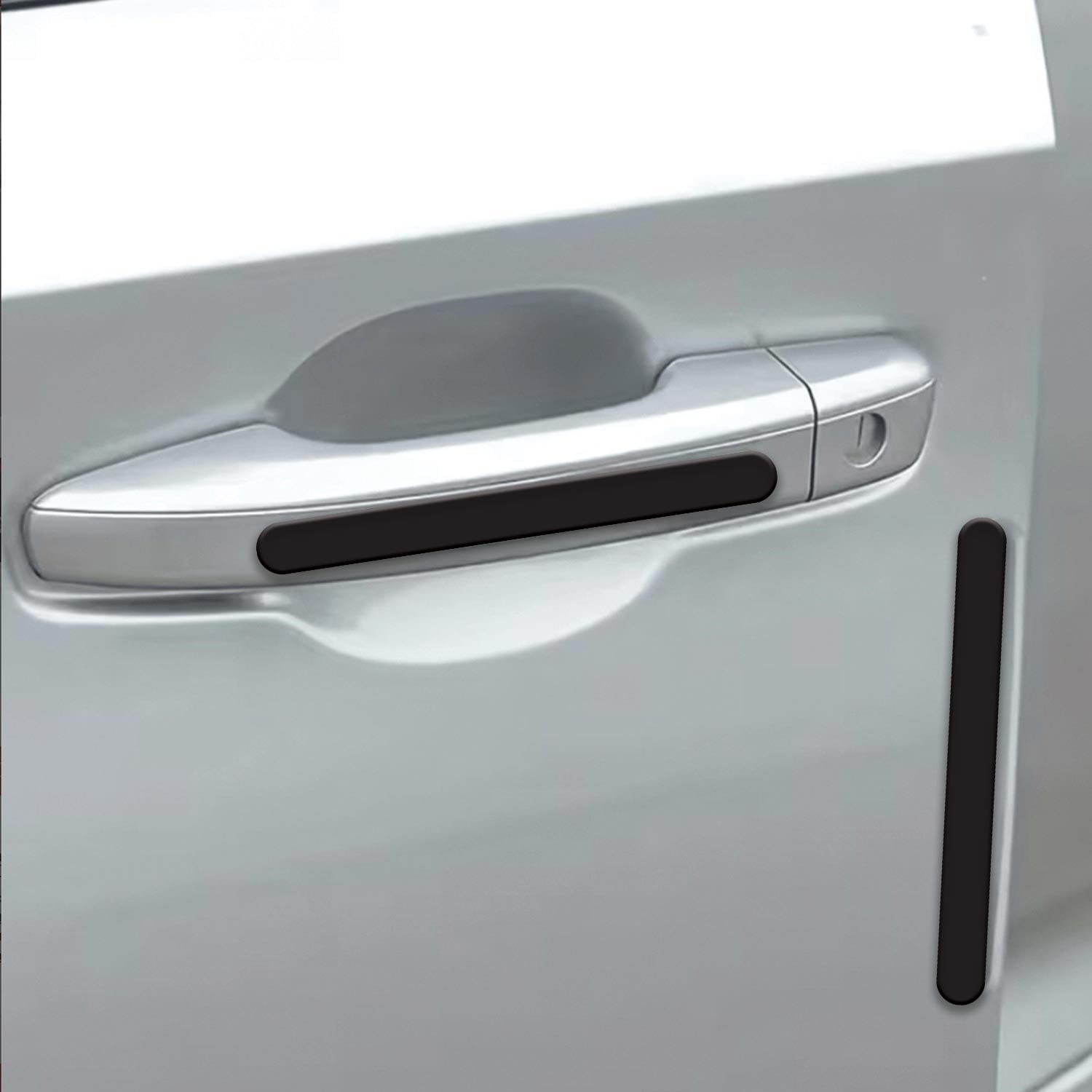 Universal 4 Adet Siyah Black Desenli Yapıştırma Etiket Araba Motosiklet Dikiz Aynası Koruma Kapı Kolu Yan Kapı Koruma Anti Scratch Sticker Redlinegrafik