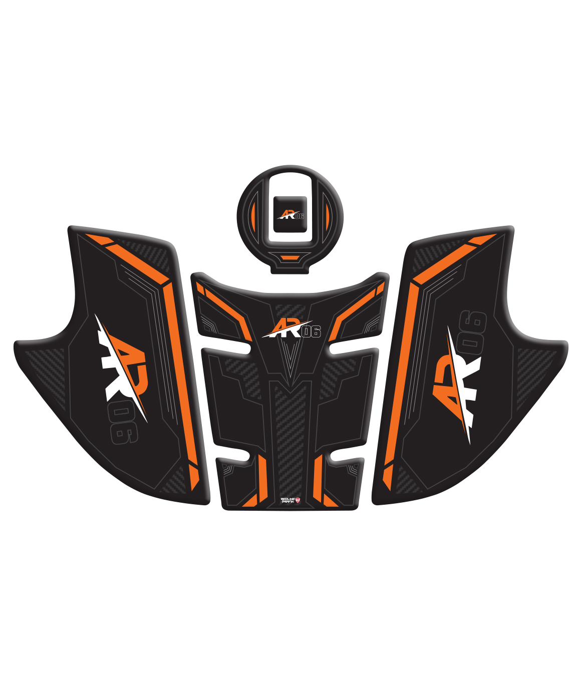 Arora AR-06 Turuncu Tank Pad Redline Grafik