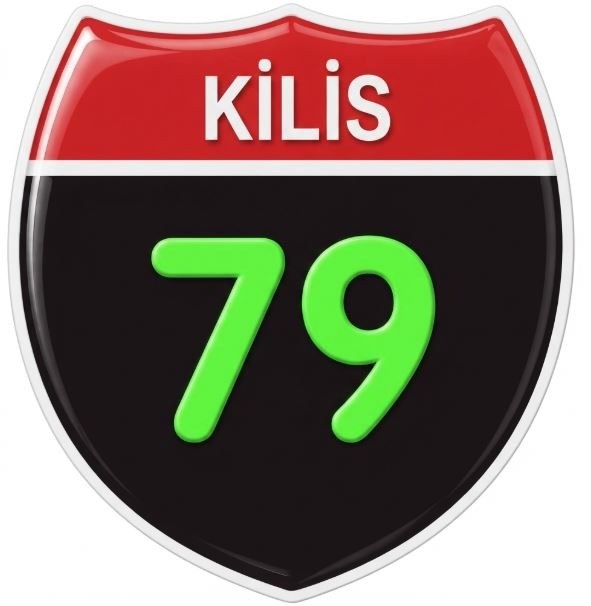 Redlinegrafik Kilis 79plaka Kodlu 3D Kabartmalı Araç 1 Adet Sticker Etiket yeşil siyah Renk
