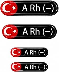 Damla Kan Grubu Sticker Siyah 4 ADET Hediyeli A RH Negatif_