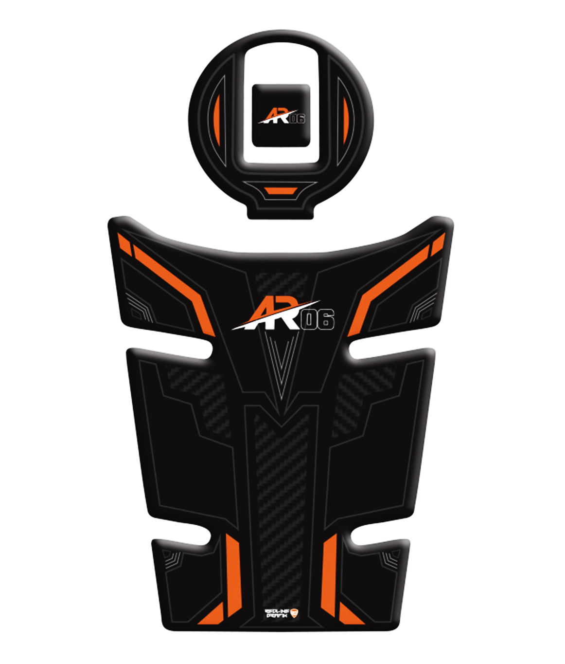 Arora AR-06 Turuncu Tank Pad Depo Kapak Pad Redline Grafik