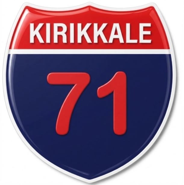 Redlinegrafik Kırıkkale 71plaka Kodlu 3D Kabartmalı Araç 1 Adet Sticker Etiket kırmızı lacivert Renk