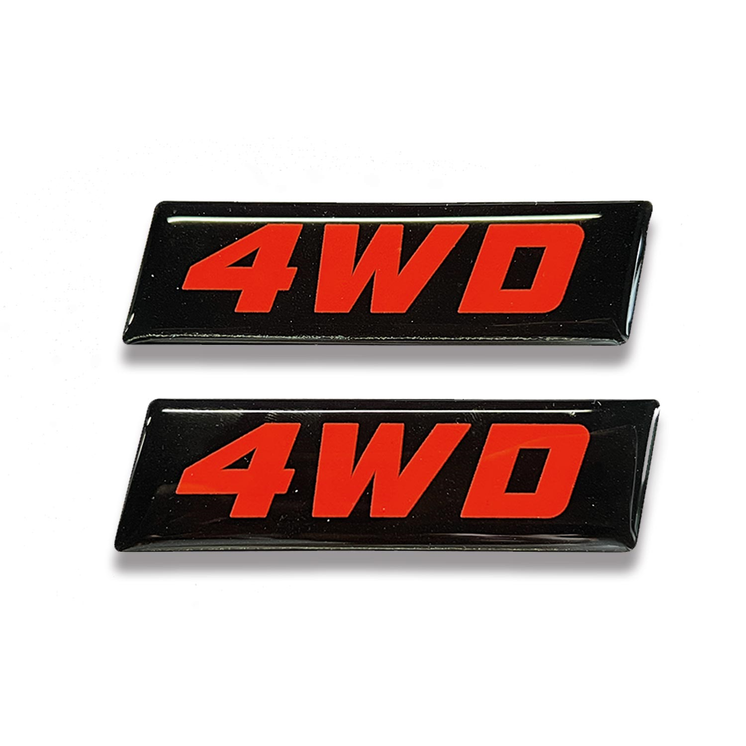 4WD Off Road Araç Sticker 2 Adet Kırmızı Siyah 3d Kabartmalı Sticker 