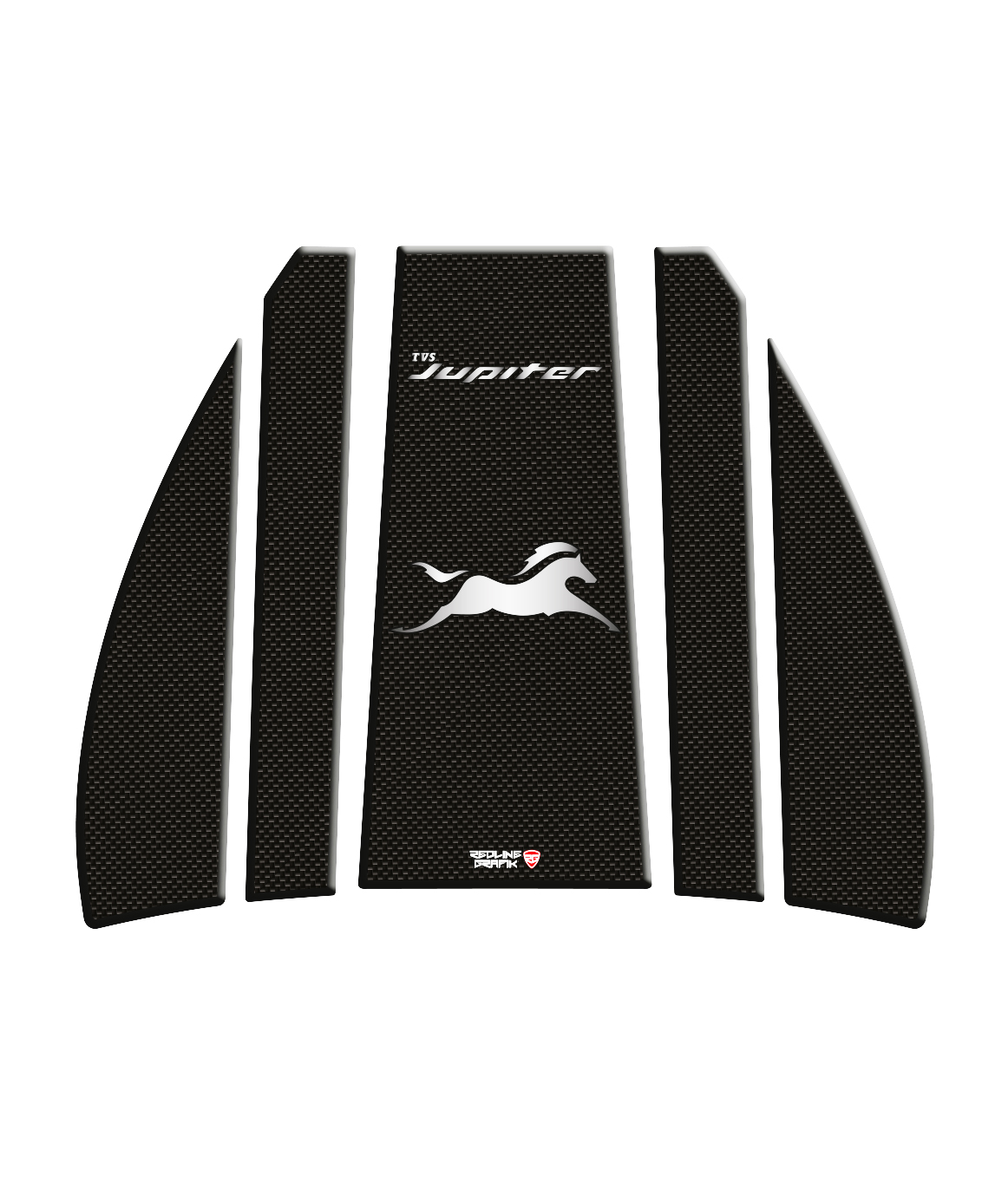 TVS Jüpiter Karbon Uyumlu Carbon Design Tank Pad