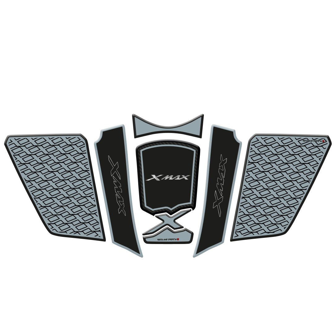Xmax 2023-2026 Uyumlu Siyah Seramik Gri Tank Pad Set