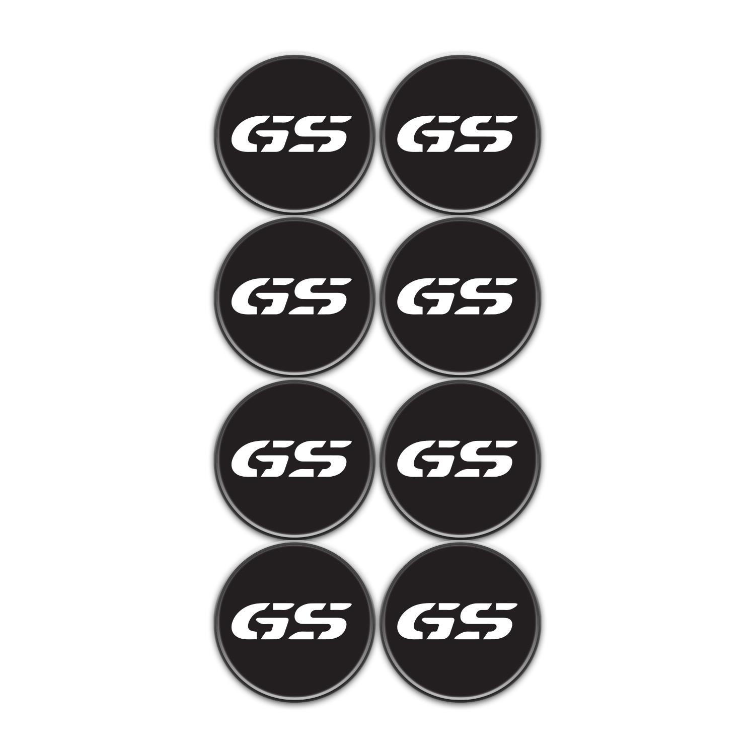 GS Adventure Logo 8'li Koruma Takozu 3D Sticker Etiket Siyah