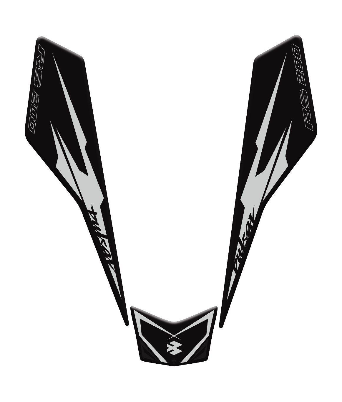 Bajaj Pulsar RS 200 New Design Siyah Gri Kuyruk Pad Redline Grafik