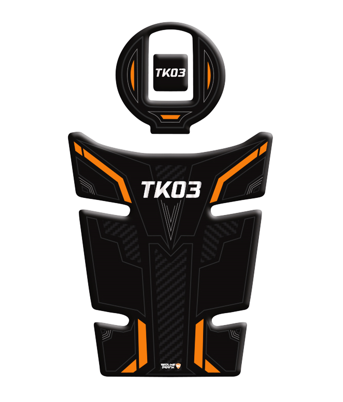 Kuba TK-03 Turuncu Tank Pad Depo Kapak Pad Redline Grafik