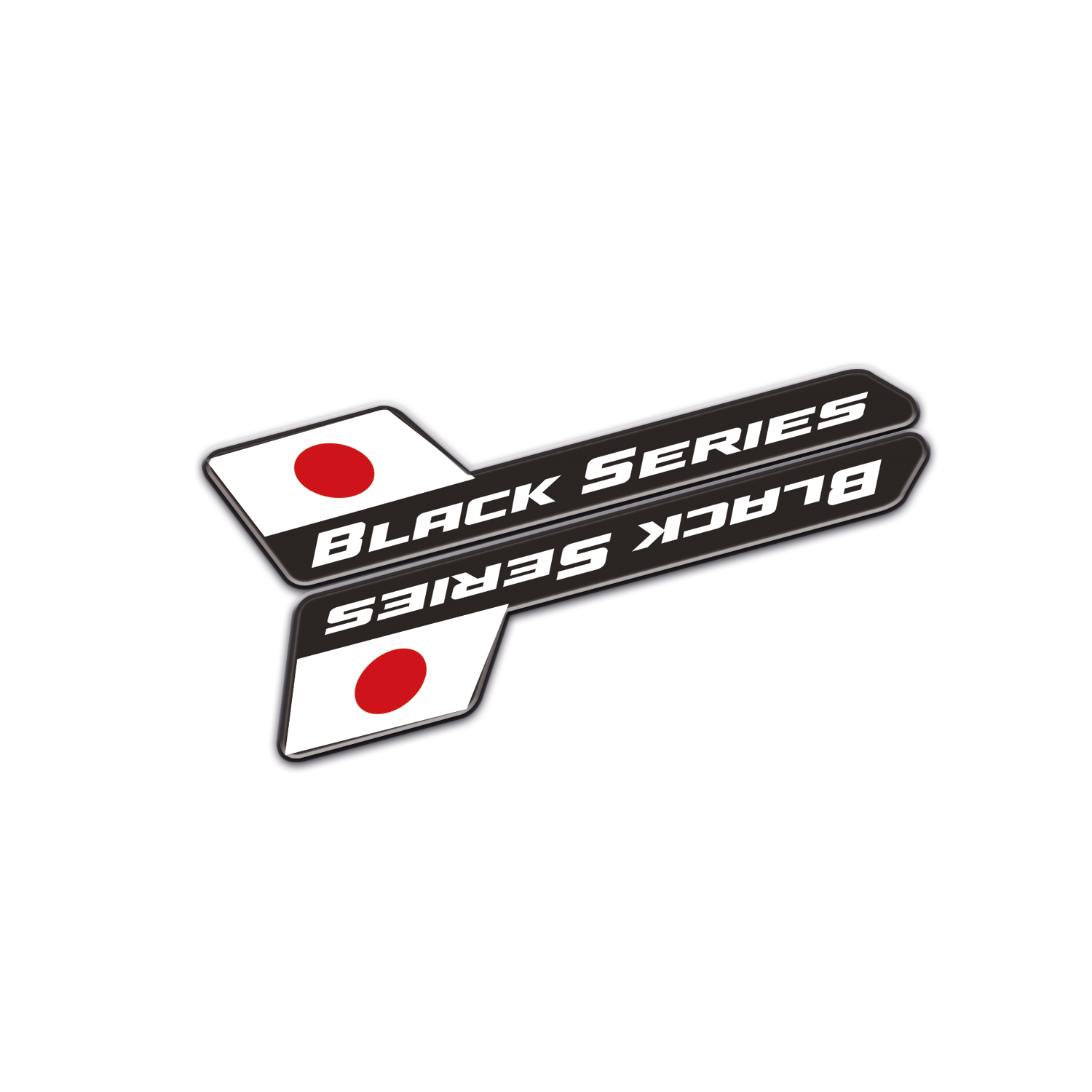 Japon Bayraklı Black Edition Sticker Arma 2 Adet 3D Universal