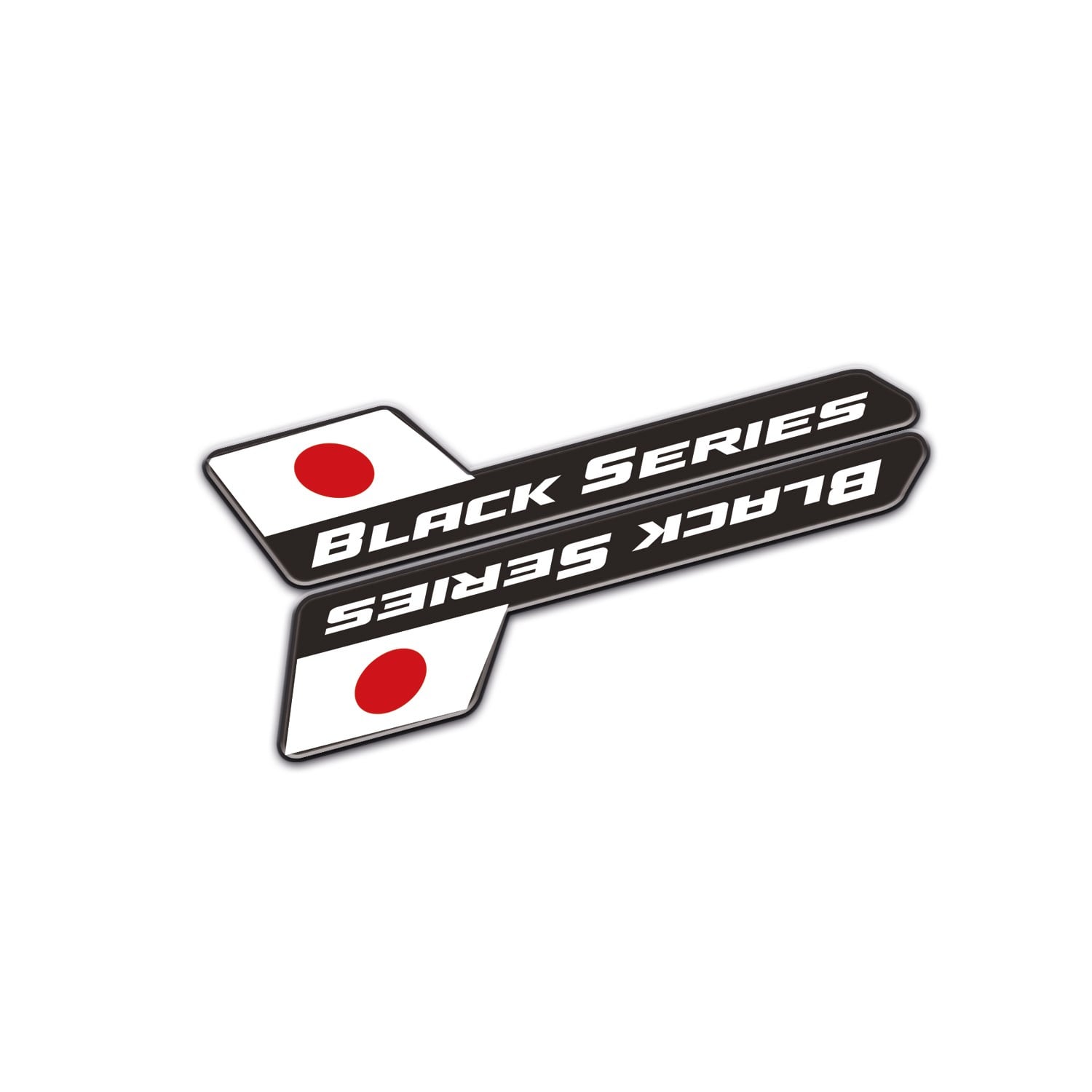 Redlinegrafik Japon Bayraklı Black Edition Sticker Arma 2 Adet 3D Universal